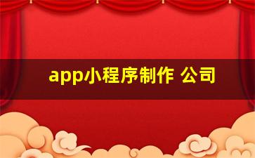 app小程序制作 公司